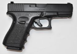 Umarex G23 6mm airsoft pistol with shaped and textured grips, serial number KJ0289.