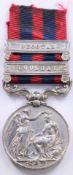 Indian General Service Medal 1854 with clasp for Looshai and Bhootan named to Sepoy Groom, 44th