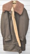 Orebro Swedish military sheepskin lined parka coat, size L