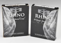 Twenty 10 bore Gamebore Rhino Special Load shotgun cartridges, in original boxes.  PLEASE NOTE