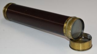 Dollond, London three draw telescope, maximum 73cm