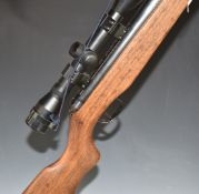 Webley Hawke Mk II .177 air rifle with semi-pistol grip, raised cheek piece to the stock, adjustable