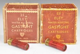 Fifty Eley Water Resisting Gastight 8 bore shotgun cartridges, in two original boxes.   PLEASE