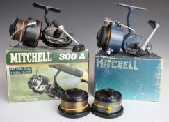 Mitchell Match 440A and Mitchell 300A, both boxed with spare spools