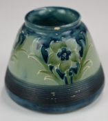 Moorcroft signed match safe / vesta or striker decorated in the Forget Me Not pattern, c1905,