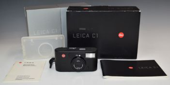 Leica C1 camera, with 38-105 lens, in original box with travel case, manual and warranty card,