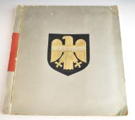 German Third Reich Nazi Die Reichswehr Hadank cigarette card album, 1933, depicting military