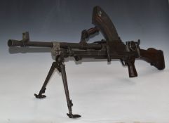 Deactivated British Bren Mk.I .303 light machine gun stamped 'A.S.R.' to the left side of the