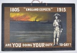 WW1 The Parliamentary Recruiting Committee, London military card number 109 '1805 