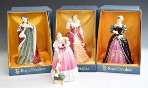 Four Royal Doulton limited edition figures from the Queens of the Realm series comprising Mary Queen