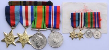 British Army WW2 medals comprising 1939-1945 Star, France and Germany Star, Defence Medal and War