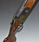 Boito 12 bore over and under shotgun with chequered semi-pistol grip and forend, double trigger,