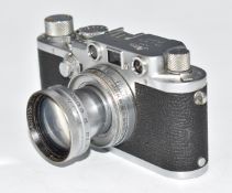 Leica IIIf 35mm rangefinder camera outfit, serial number 609355 (circa 1951/2), with Leitz