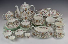 Approximately thirty seven pieces of Minton Haddon Hall and Osborne tea, dinner and coffee ware