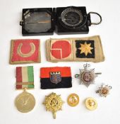 T G & Co magnetic marching compass, serial number B254217, Royal Army Service Corps badges, Sea