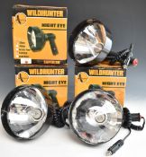 Three Wildhunter Superior Night Eye variable beam gun lamps, all in original boxes