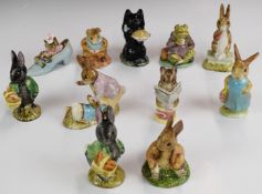 Eleven Beswick Beatrix Potter figures including Duchess With Pie and Mrs Flopsy Bunny BP2, tallest