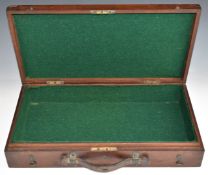 19thC / 20thC felt-lined mahogany case suitable for guns, W43 x D23 x H8cm