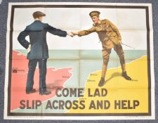WW1 The Parliamentary Recruiting Committee, London military poster number 131 'Come lad slip
