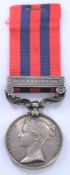 British Army Indian General Service Medal 1854 with clasp for Burma 1887-89, named to 1210 Pte J J