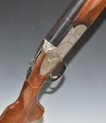 Rizzini 12 bore over and under ejector shotgun with engraved sidelock plates, trigger guard,