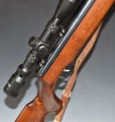 Weihrauch HW80K .22 air rifle with chequered semi-pistol grip, raised cheek piece, adjustable