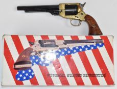 Pietta Spiller & Burr 1862 type .36 six-shot single action percussion revolver with brass frame,