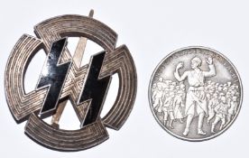 German Third Reich SS Nazi 'silver' proficiency badge by Richard Sieper together with a German