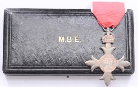 The Most Excellent Order of the British Empire MBE Civil Award, in box
