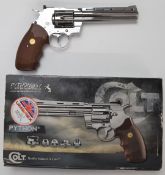 Umarex Colt Python .357 Magnum CTG .177 air pistol with faux wooden grips, serial number 14H00183,