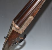 George Gibbs of Bristol & London 12 bore side by side ejector shotgun with named locks, scrolling