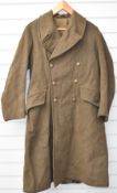 1940 dismounted pattern greatcoat by Louis London & Sons, with military mark and '1941', size no