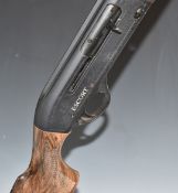 Hatsan Escort 20 bore 3-shot semi-automatic shotgun with chequered semi-pistol grip and forend,