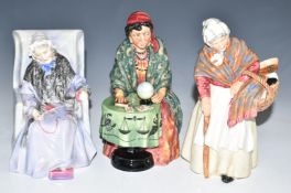 Three Royal Doulton character figures Joan, Fortune Teller and Grandma, tallest 18cm
