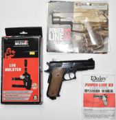 Daisy Powerline Model 93 15 Shot BB Repeater .177 CO2 air pistol with chequered grips and adjustable