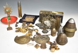 Small collection of military ephemera including buttons and badges for the Ordnance Corps and