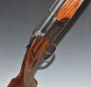 Baikal NK-12 12 bore over and under shotgun with engraved locks, top lever, trigger guard and