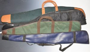 Four various gun slips including a BSA padded example.