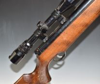 Webley Patriot .25 FAC air rifle with chequered semi-pistol grip, raised cheek piece to the stock,