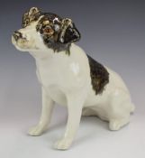 Winstanley signed Jack Russell dog / terrier, H29cm