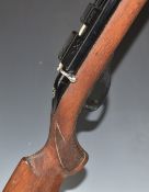 Setra .22 bolt-action air rifle with semi-pistol grip and raised cheek piece to the stock, serial