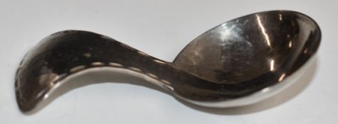 Keswick School of Industrial Arts Firth Staybrite Arts and Crafts caddy spoon with hammered