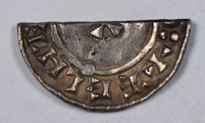 Edward the Confessor cut halfpenny 1042-66 radiate type, Bath (Aeglmaes) VF