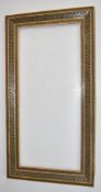 Vizagapatam or similar geometric inlaid picture frame, overall size 54 x 28cm