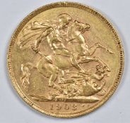 1903 Edward VII gold full sovereign