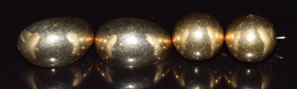 A pair of 18ct gold earrings (4.5g) and a pair of 9ct gold earrings, 2.5g