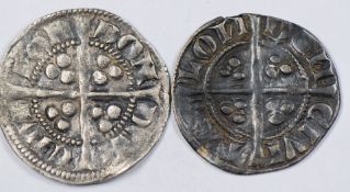 Edward I hammered silver penny 1272-1307 London 2d (1279) NVF, together with Edward II example