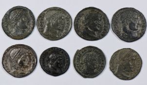 Roman Imperial, eight various Constantine I bronze AE3, Follis etc, all high grade