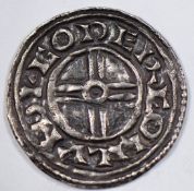 Cnut 1016-1035 short hammered silver penny, X type, 1030-5, Godere London, VF