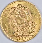 1927 George V gold full sovereign, South Africa mint